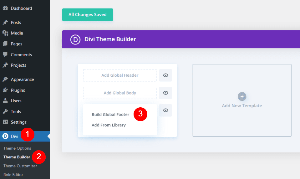 Create a New Template in the Divi Theme Builder