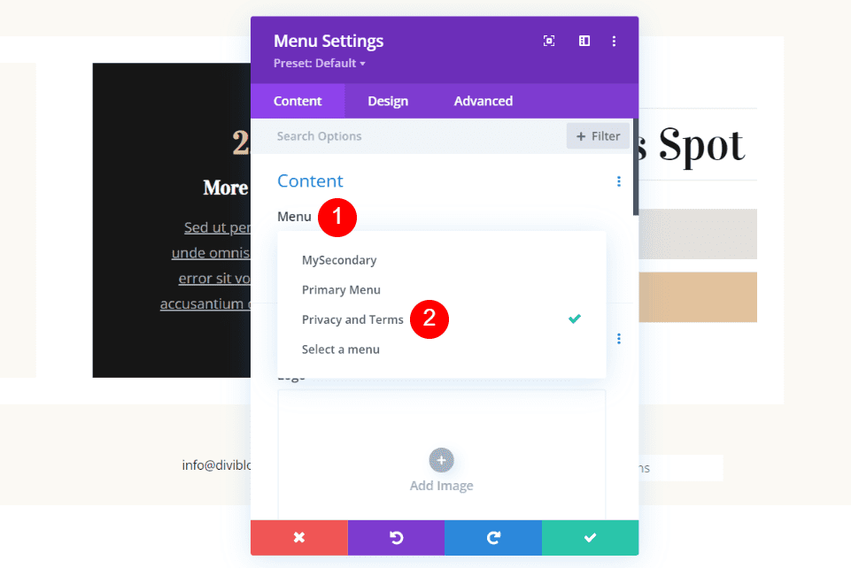 Divi Menu Module