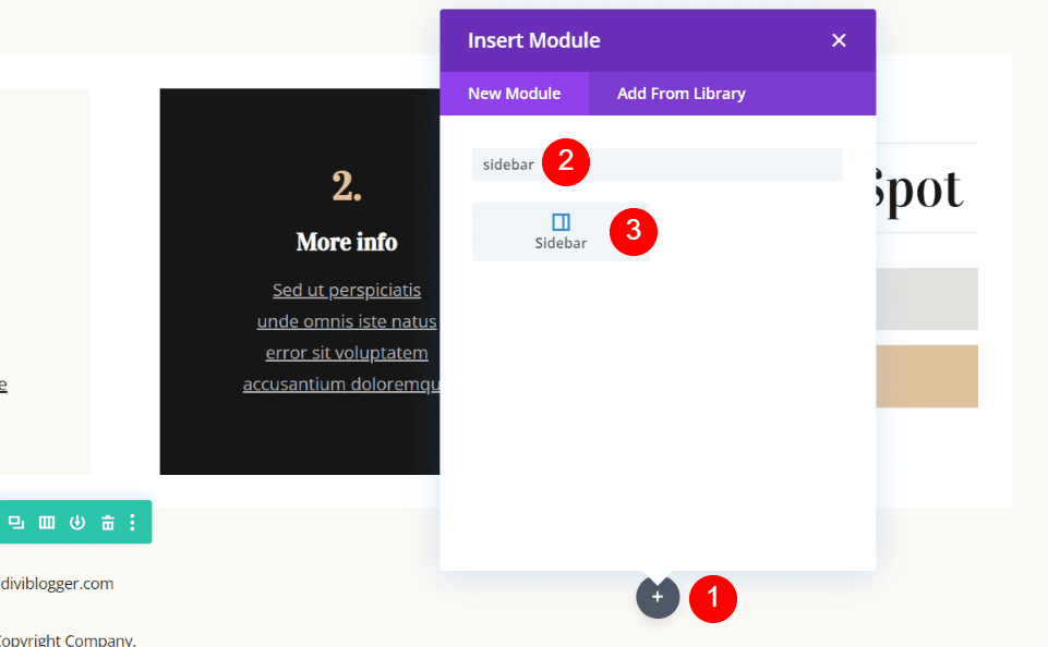 Divi Sidebar Module