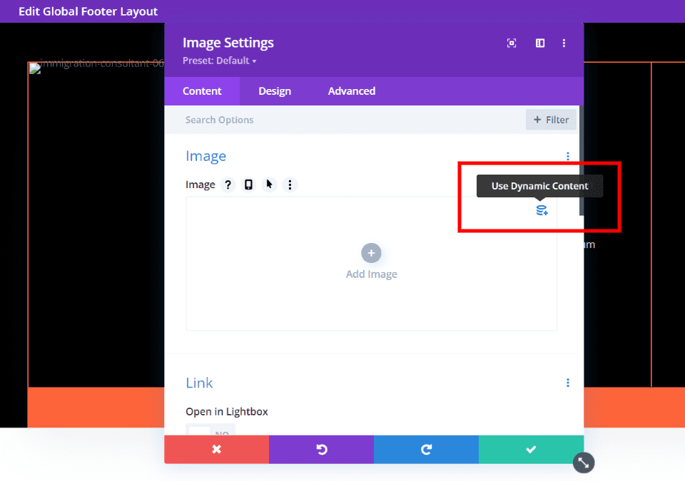 Dynamic Image Settings