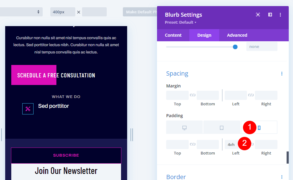 Set Up the Blurb Module