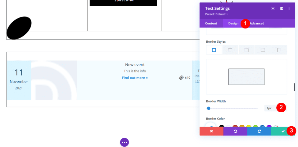 Style The Events Calendar Shortcodes to Your Divi Footer