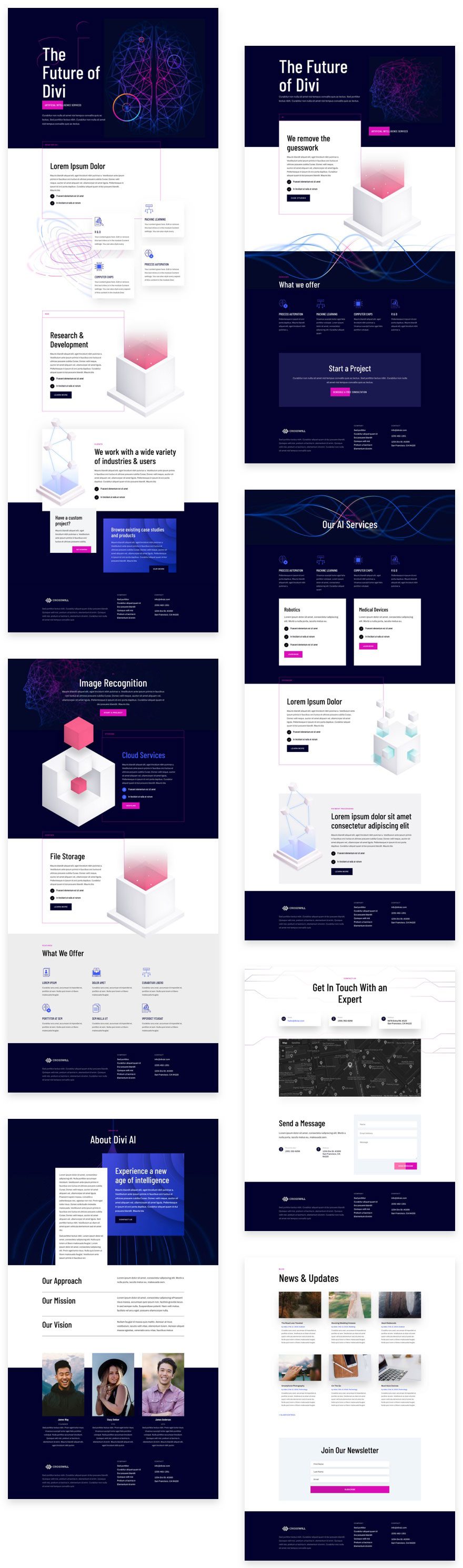 divi artificial intelligence layout pack