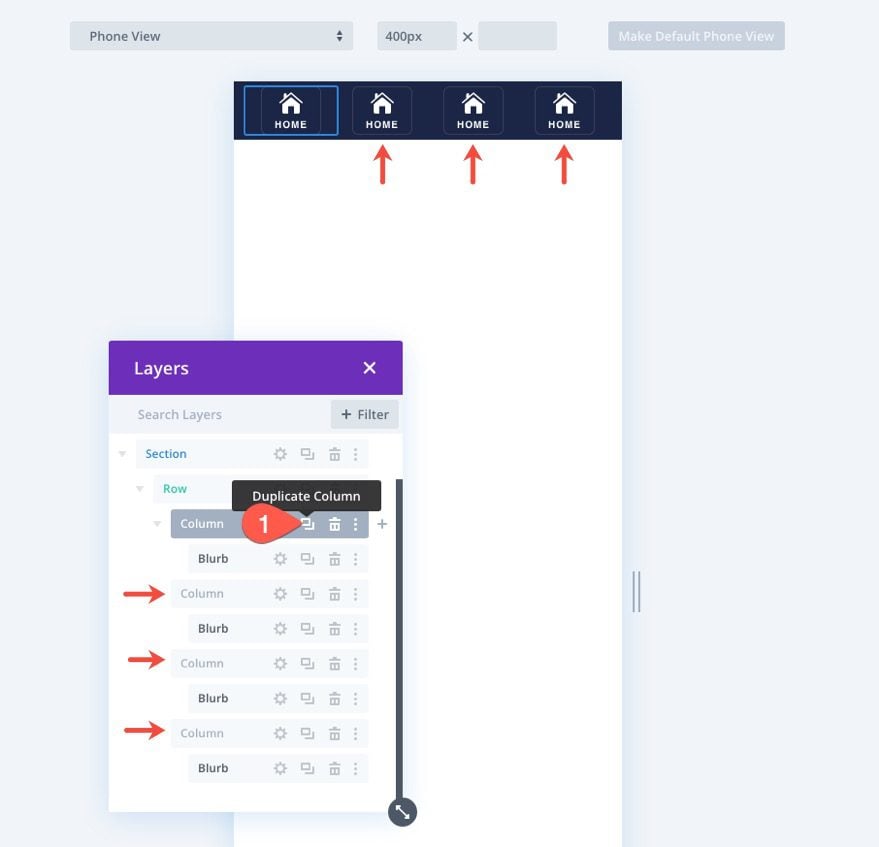 divi mobile sticky footer bars