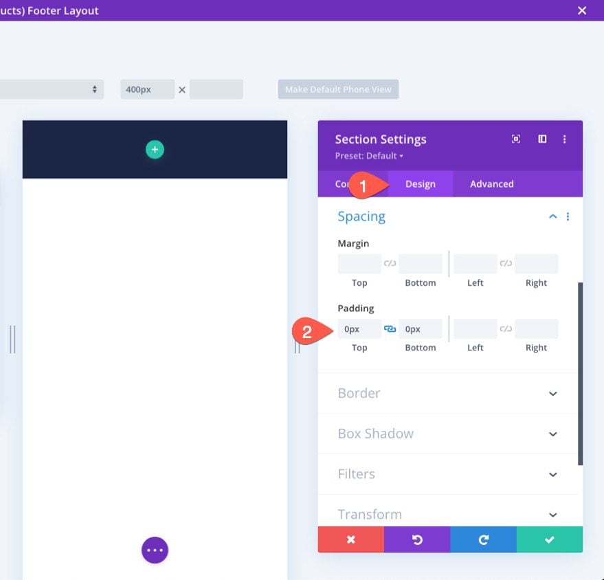 divi mobile sticky footer bars