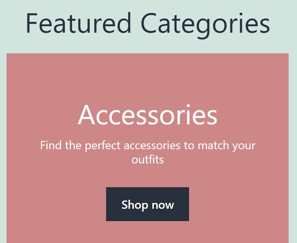 A Featured Categories section in WooCommerce