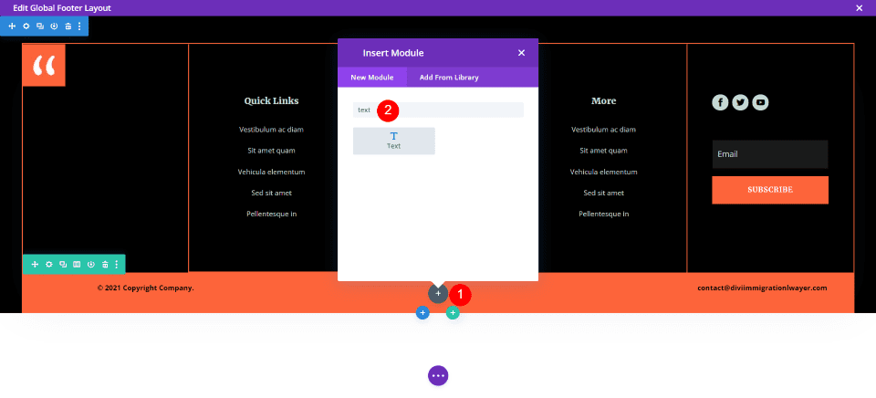 Add a Sticky Disclaimer to a Divi Footer