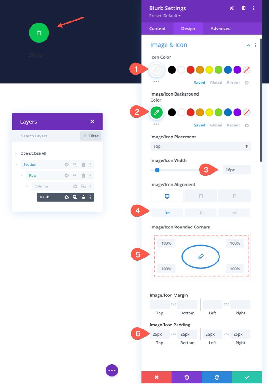 checkout process navigation menu in Divi