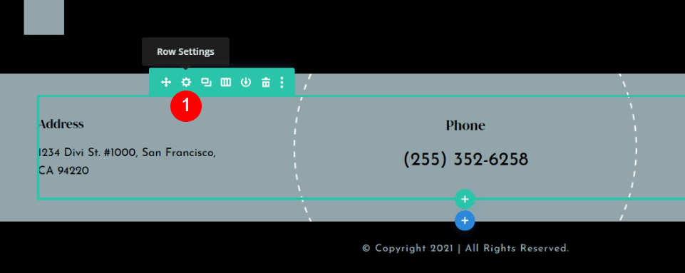 Sticky Divi Footer Column Settings