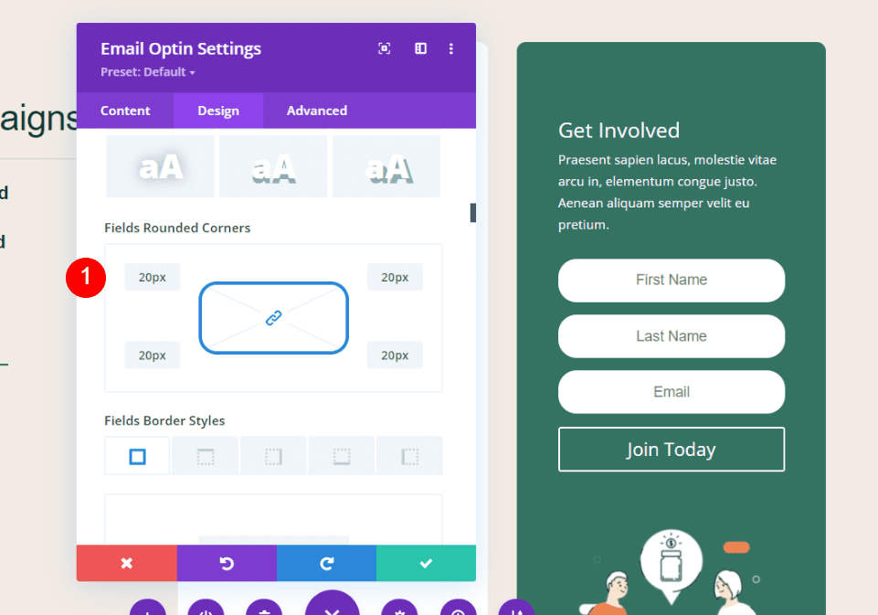 Style the Divi Email Optin
