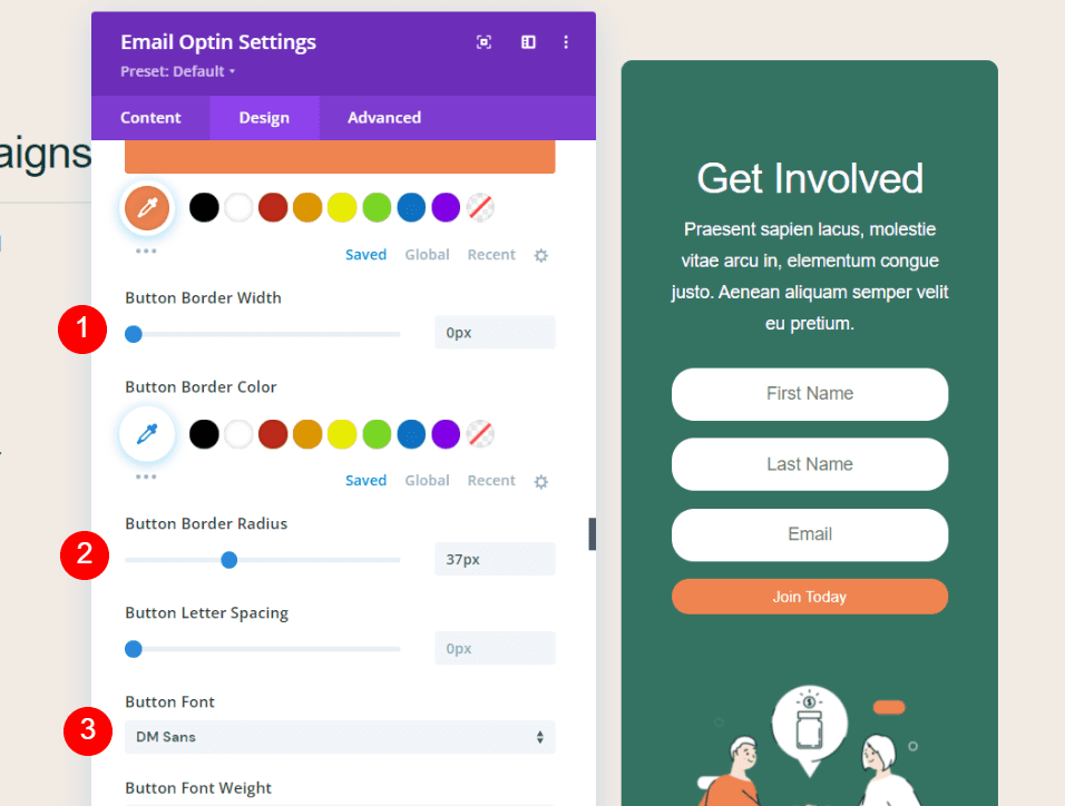 Style the Divi Email Optin