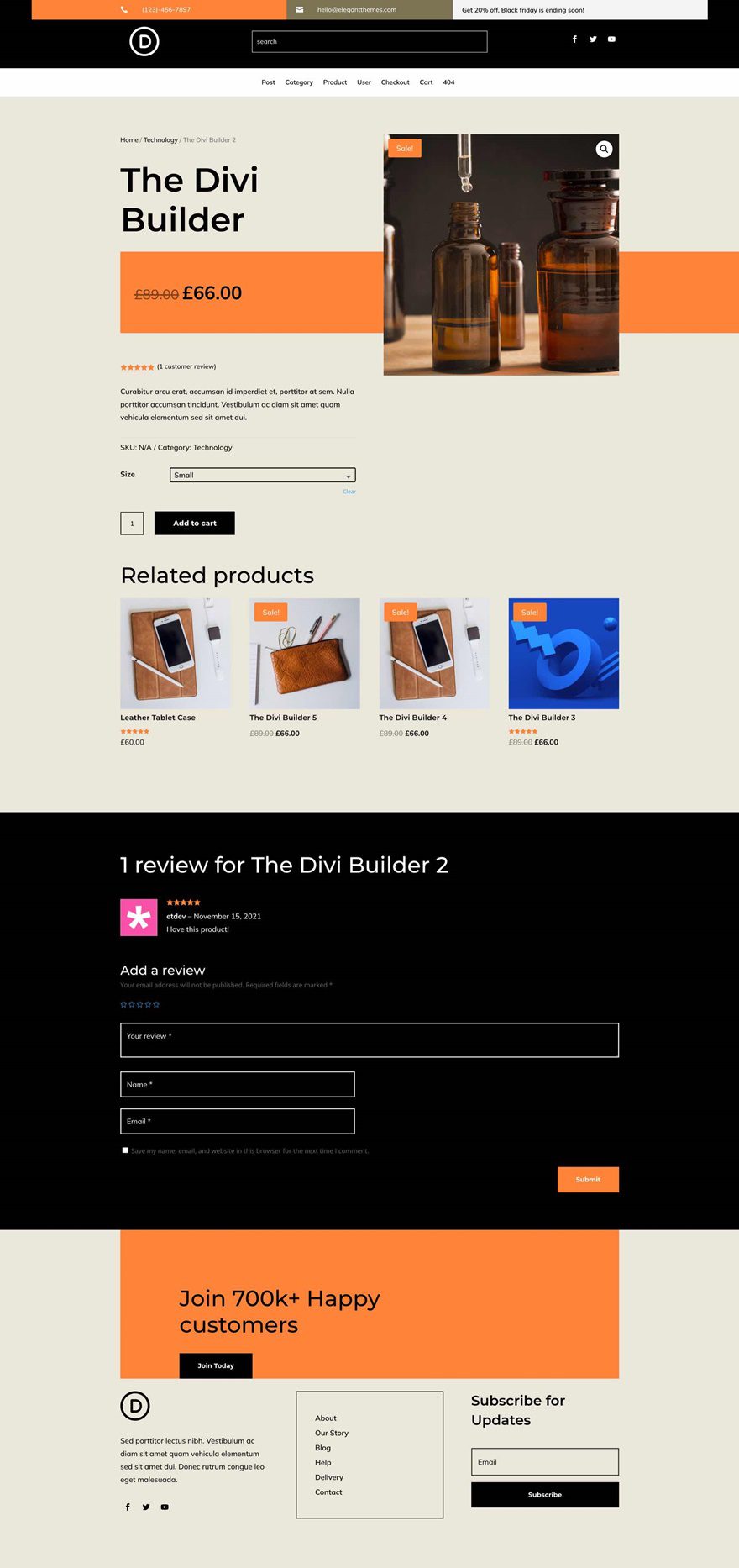 black friday 2021 product page templates pack