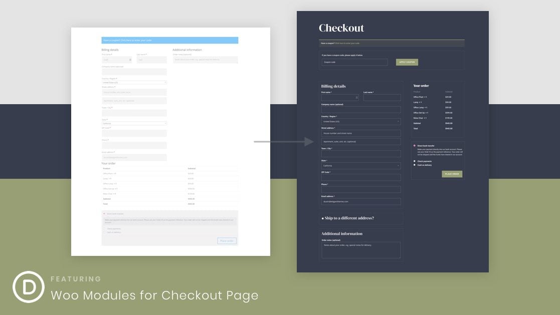 Download the first FREE Cart & Checkout Page Template Sets for Divi