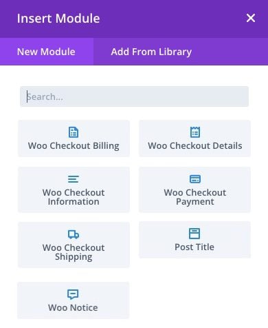 woocommerce checkout page template for Divi