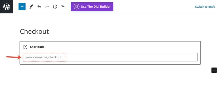 woocommerce checkout page template for Divi