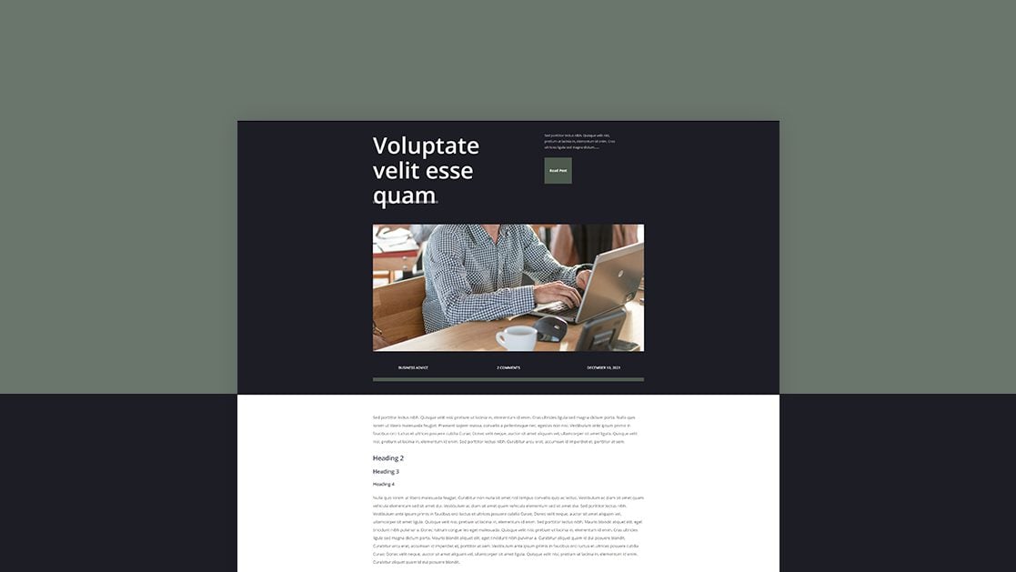 Download a FREE Blog Post Template for Divi’s Corporate Layout Pack