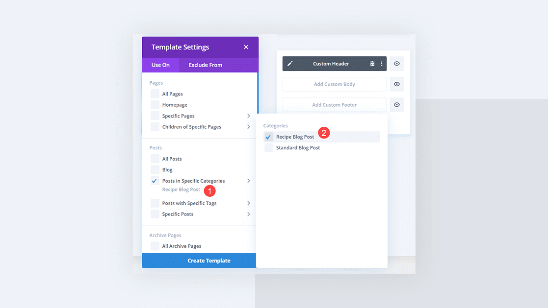 Különböző CTA hozzáadása bejegyzésenként a Divi Theme Builder segítségével