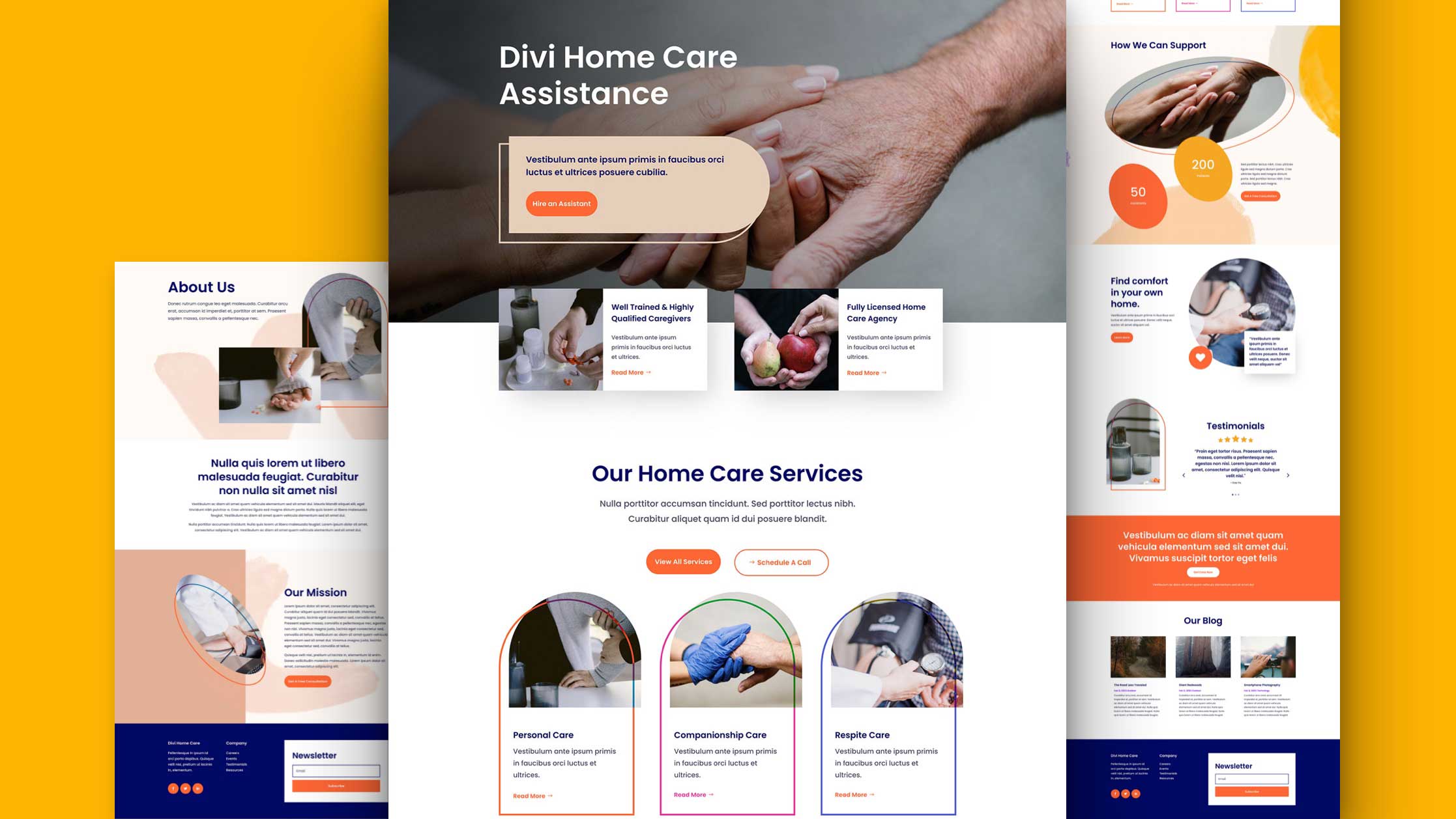 Get a FREE Home Care Layout Pack for Divi
