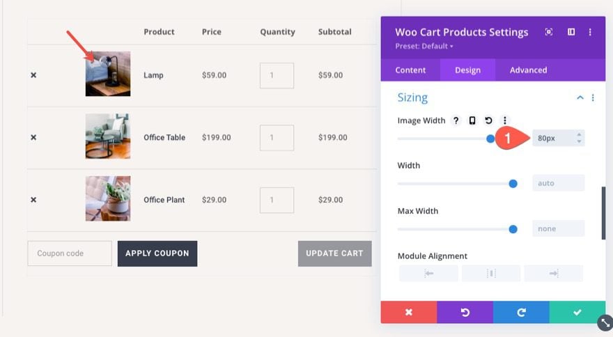 Divi WooCommerce Cart Page Template