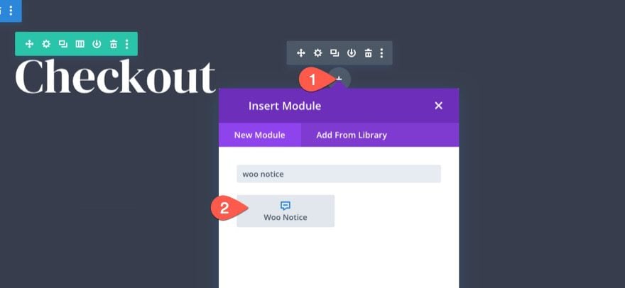 woocommerce checkout page template for Divi