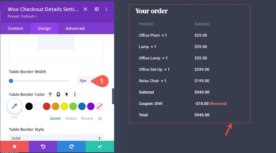 woocommerce checkout page template for Divi