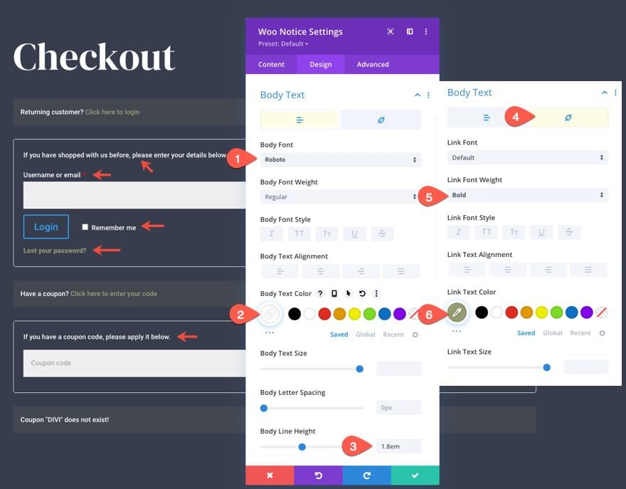 woocommerce checkout page template for Divi