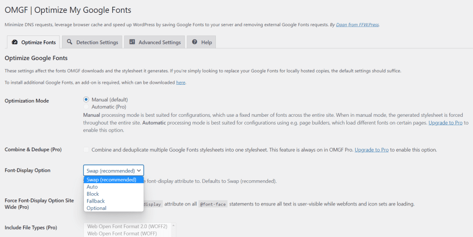 Optimize Google Fonts with a WordPress Plugin