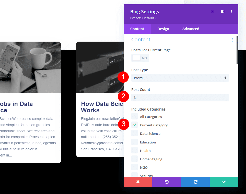 Related Posts Blog Module Settings