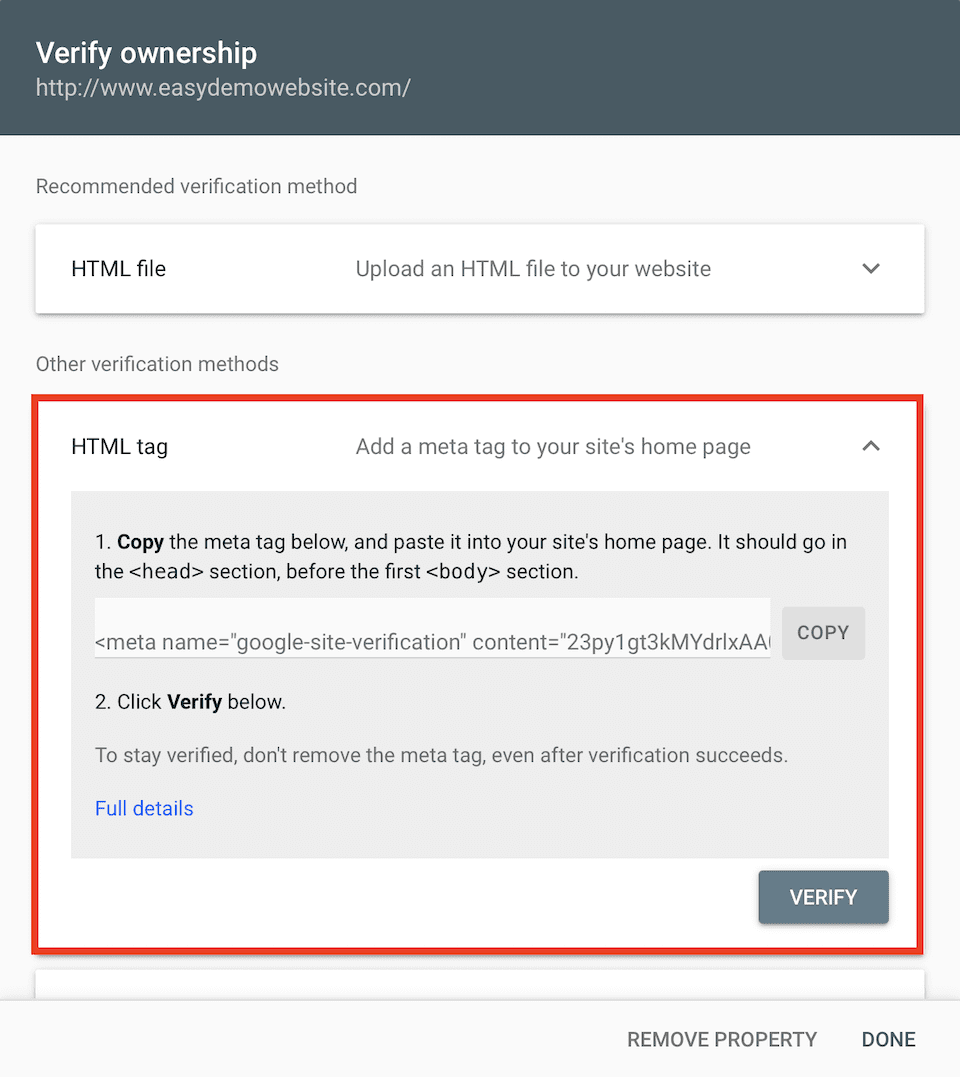 verify XML sitemap