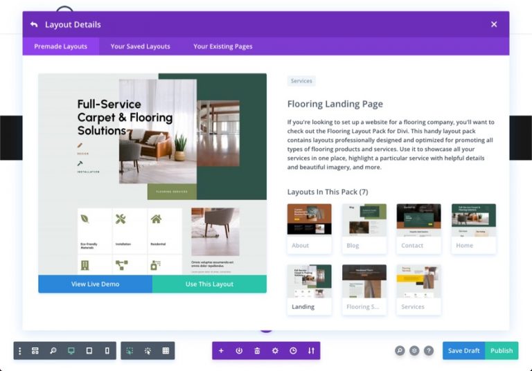Get a FREE Flooring Layout Pack for Divi