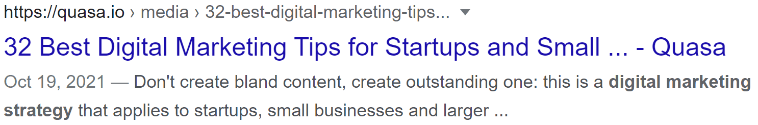 An example of a long SEO page title that gets cut off. 