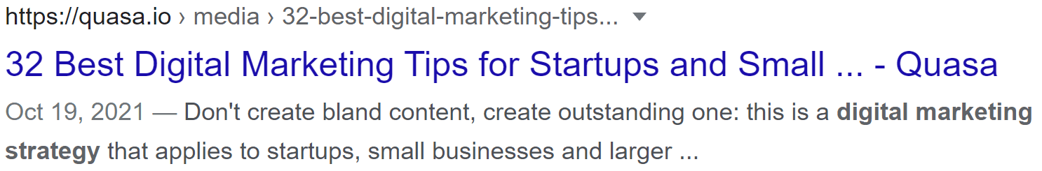 An example of a long SEO page title that gets cut off.