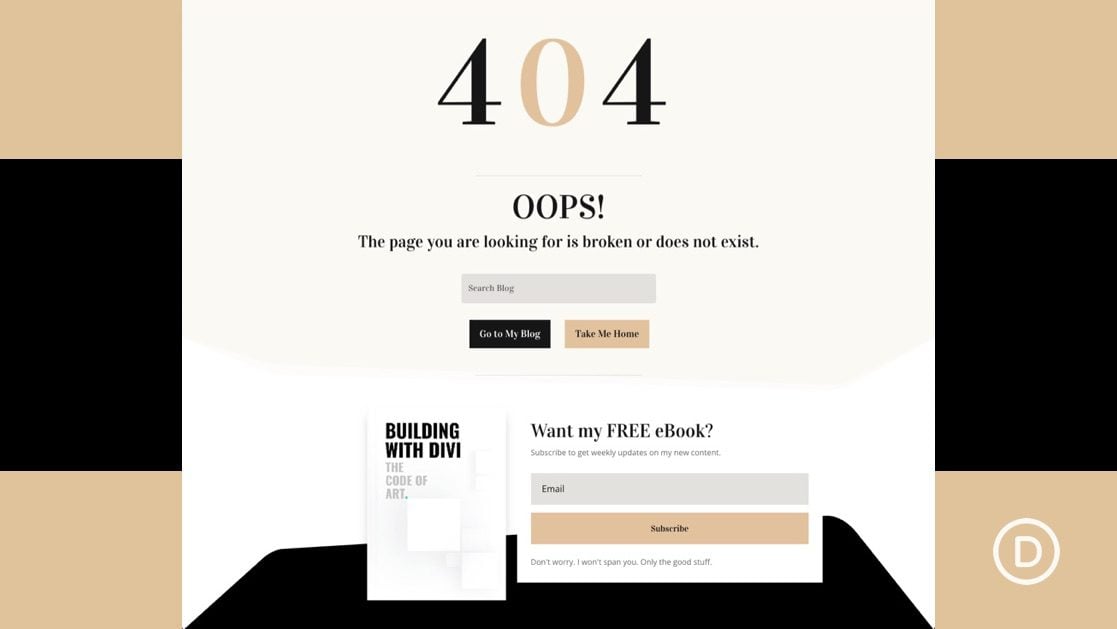 Download a FREE 404 Page Template for Divi’s Blogger Layout Pack