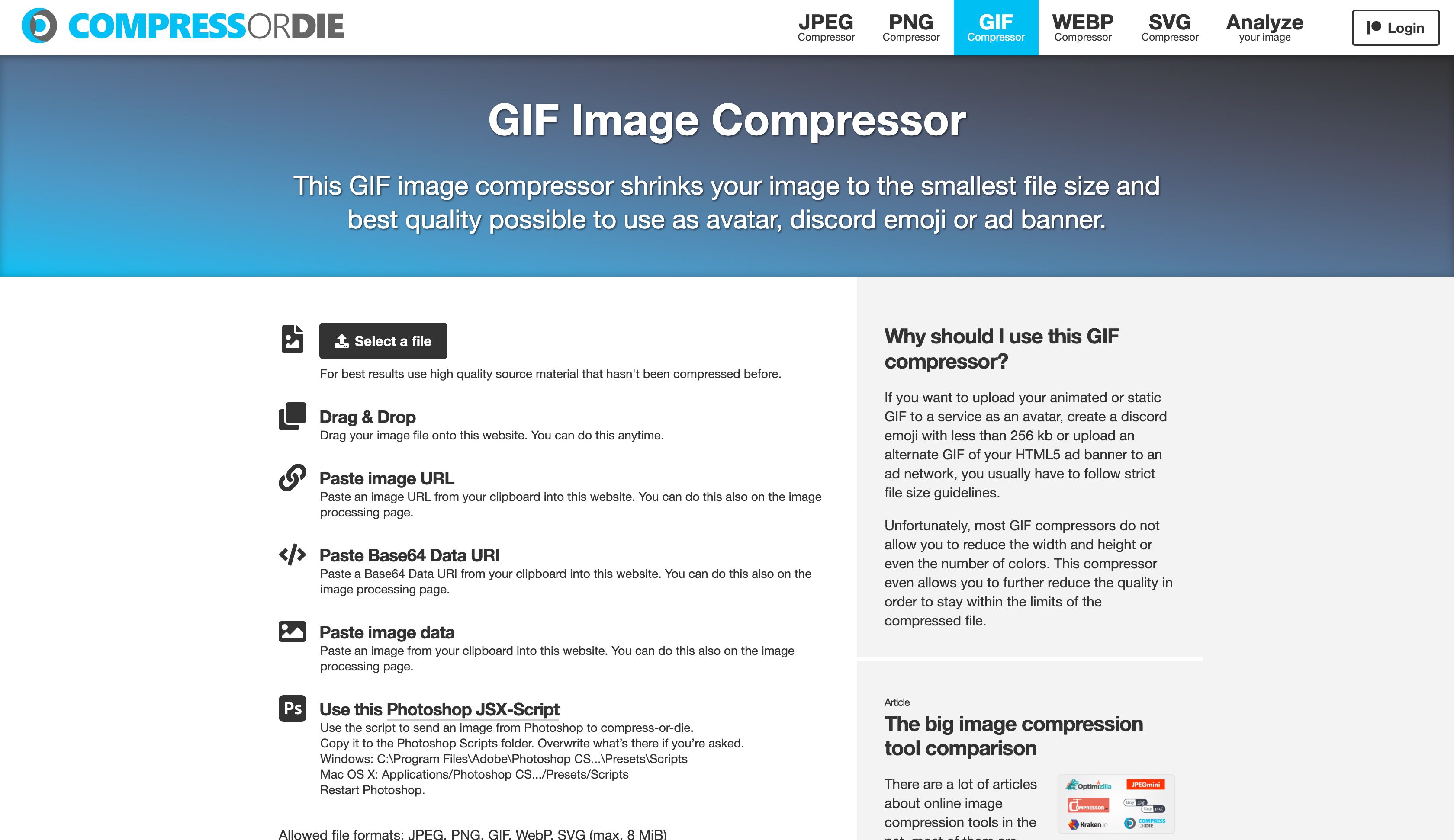 GIF Compressor  Compress GIFs Online for Fast Upload and Share