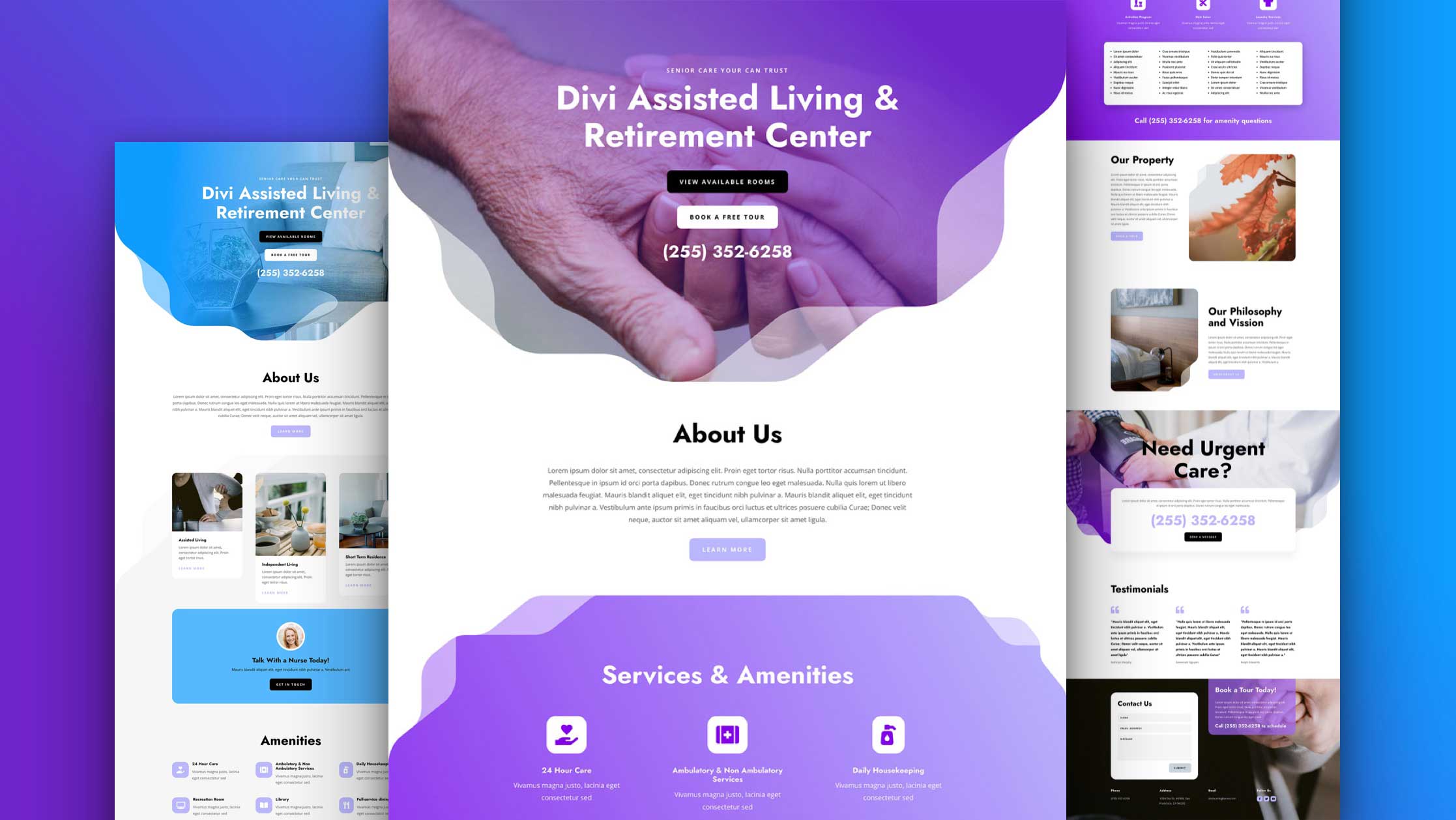 Get a FREE Nursing Home Layout Pack for Divi