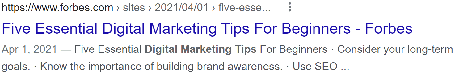 Forbes digital marketing tips.