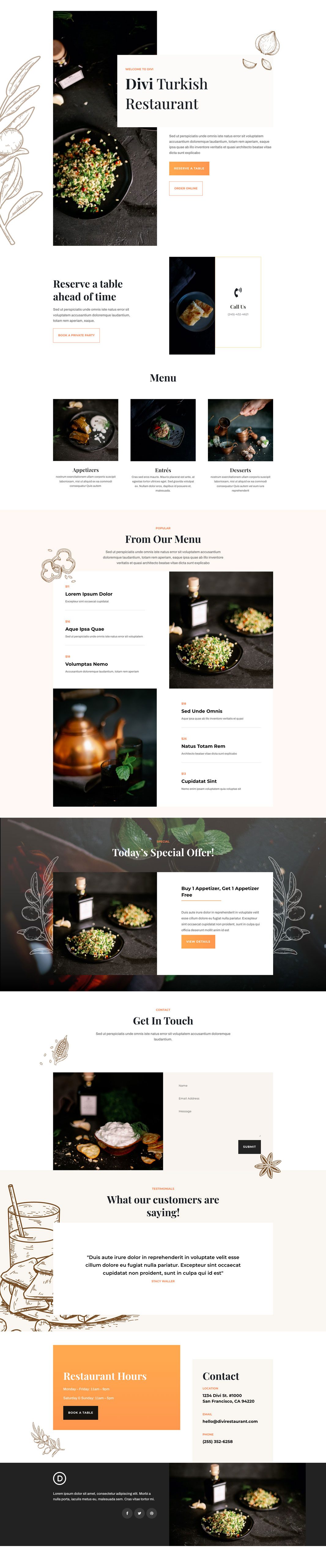 middle eastern restaurant website