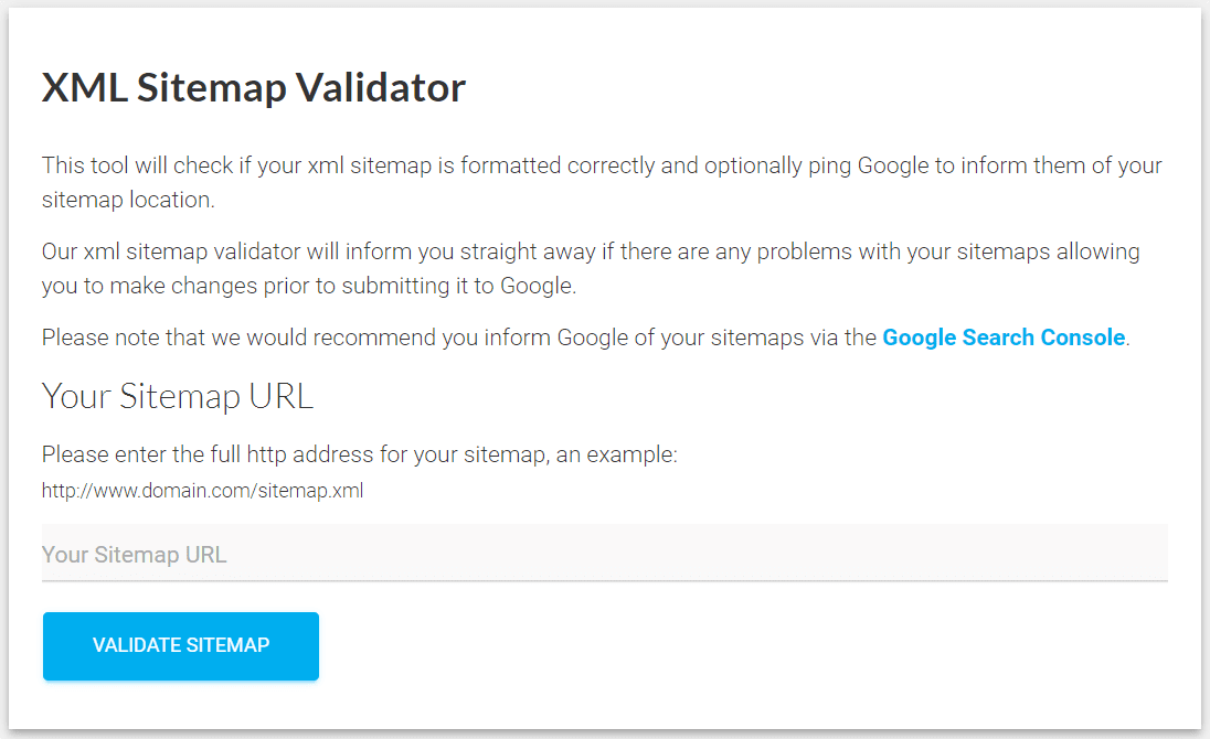 XML Sitemap Validator