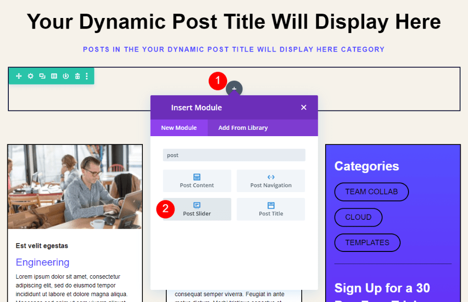 Add a Post Slider