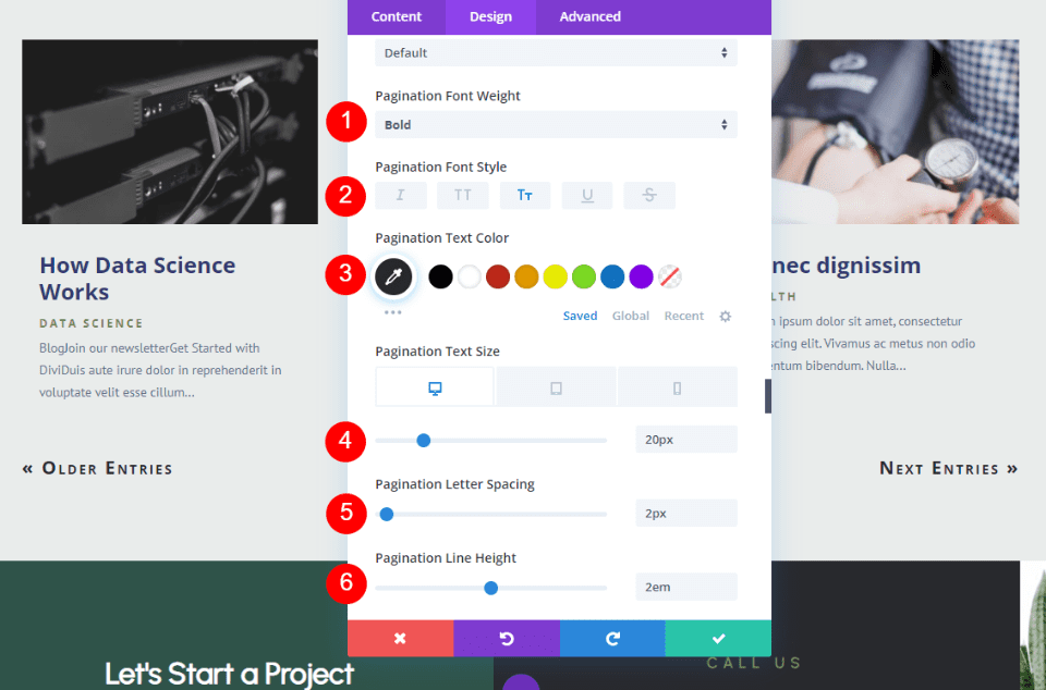 Pagination Text Styling Alternatives