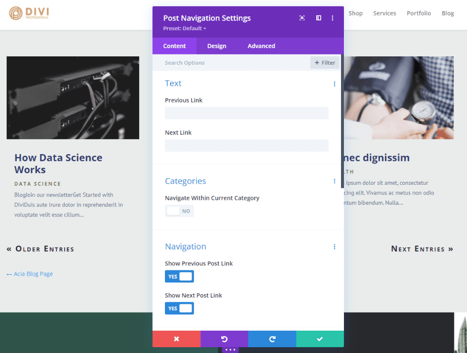 Pagination vs Post Navigation