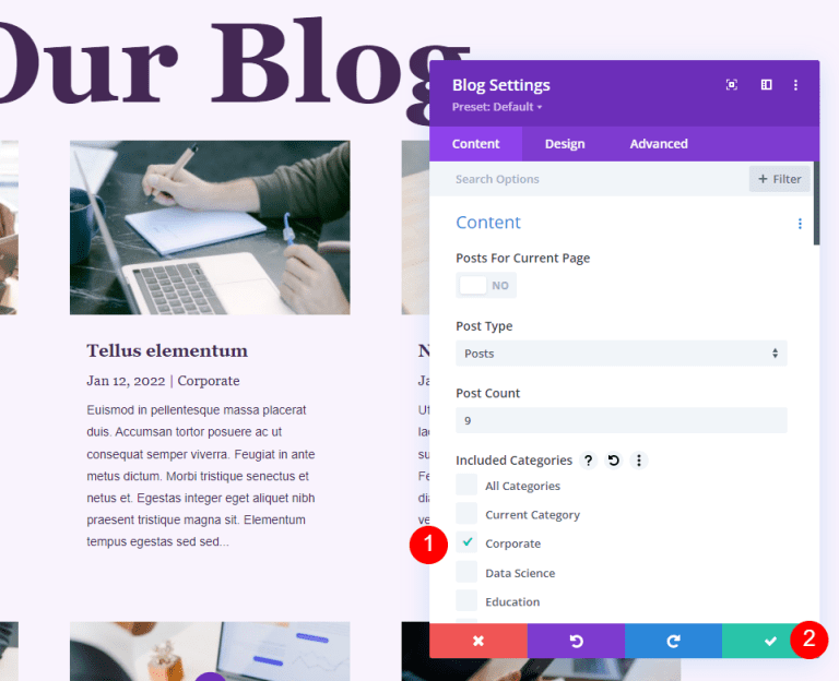 How to Show Blog Posts per Category Using Divi's Blog Module
