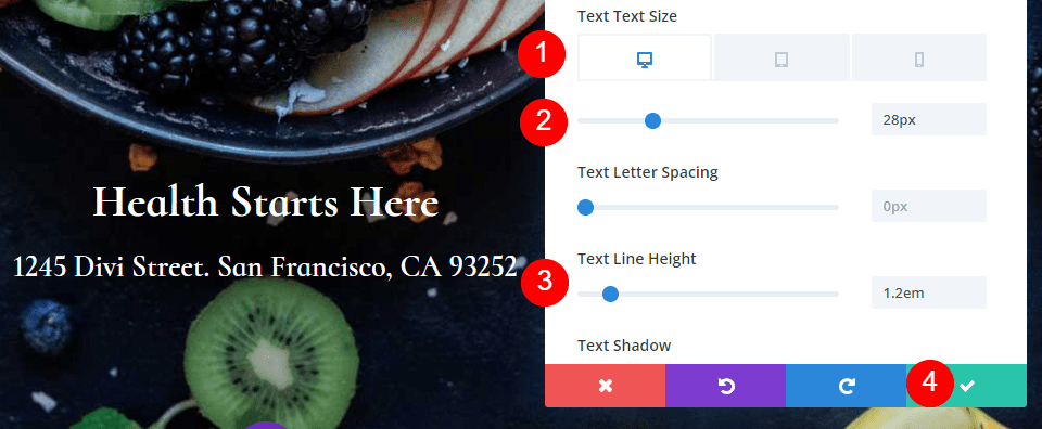 Style the Address Text Module