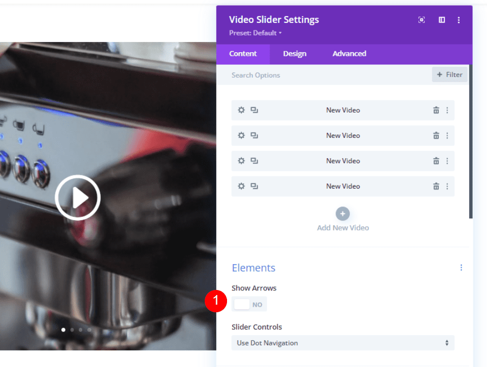 Video Slider Dot Navigation Without Arrow Navigation