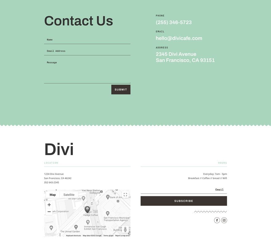 divi cafe layout pack