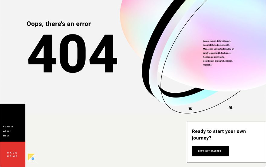 404 page for Divi's Consultant Layout Pack
