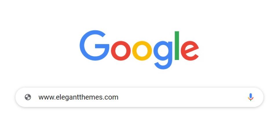 Typing a URL into Google