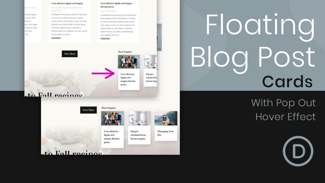 How to Design Floating Cards Using Divi’s Blog Module