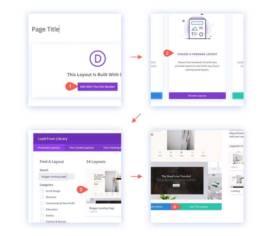 divi blog module floating cards