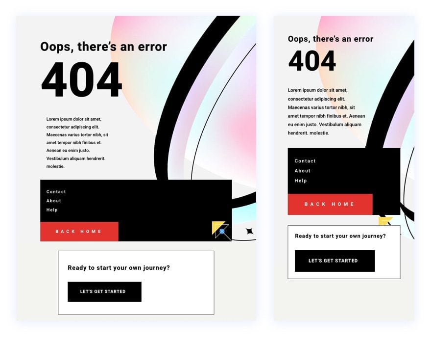 404 page for Divi's Consultant Layout Pack